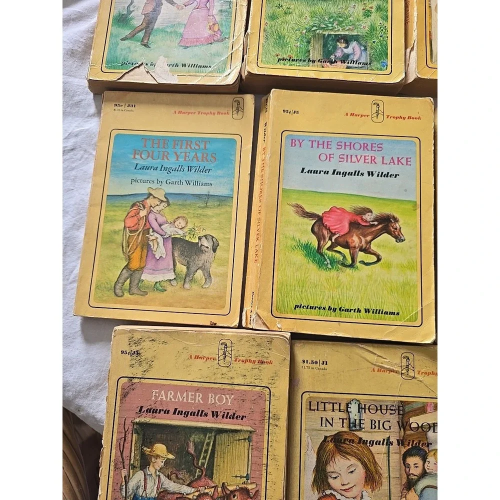 Lot of 9 VTG Little House On The Prairie by Laura Ingalls Wilder Paperback Books